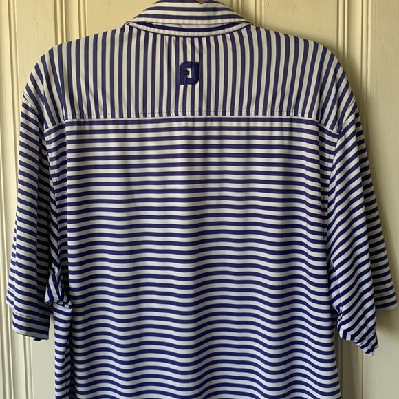 FootJoy Purple Stripe Golf Polo Size L - Picture 6 of 14